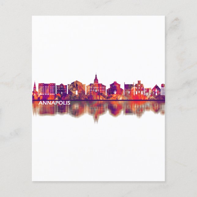 Annapolis Maryland Skyline Flygblad (Framsidan)