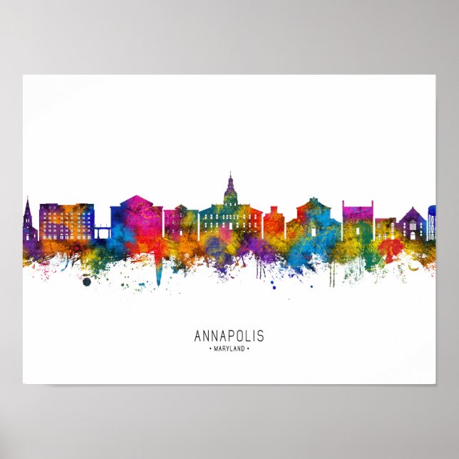 Annapolis Maryland Skyline Poster (Framsidan)
