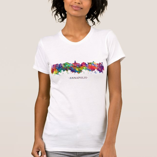 Annapolis Maryland Skyline T Shirt (Framsida)