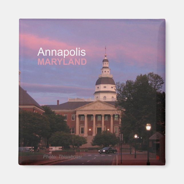 Annapolis Maryland State House Fridge Magnet (Framsidan)