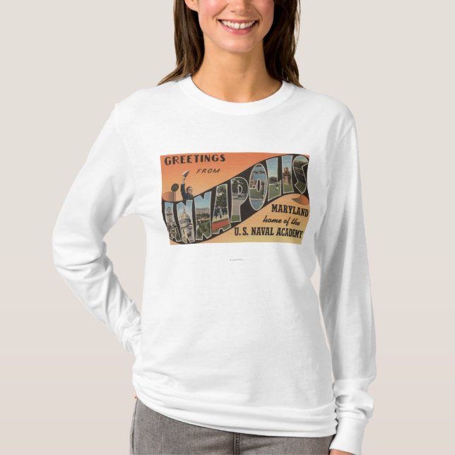 Annapolis Maryland - stora brevplatser Tee (Framsida)