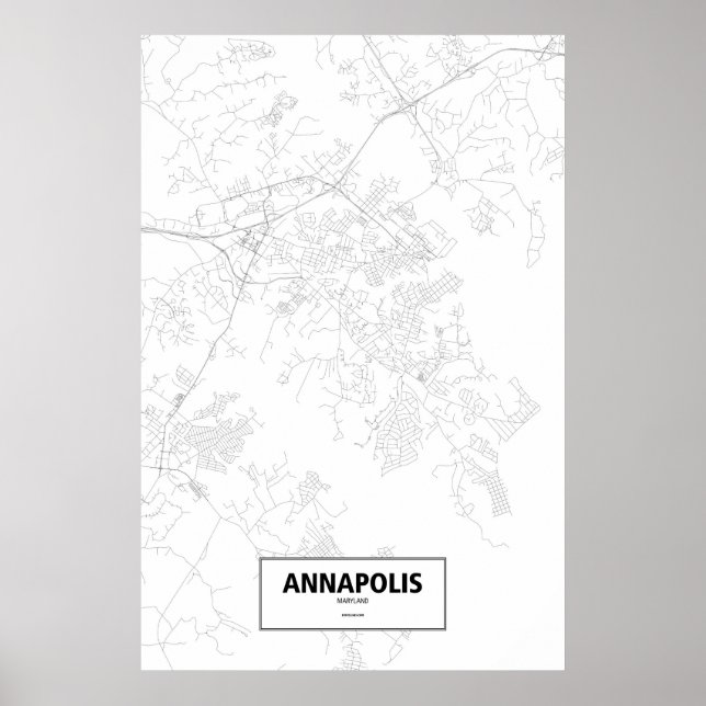 Annapolis, Maryland (svart på vit) Poster (Framsidan)