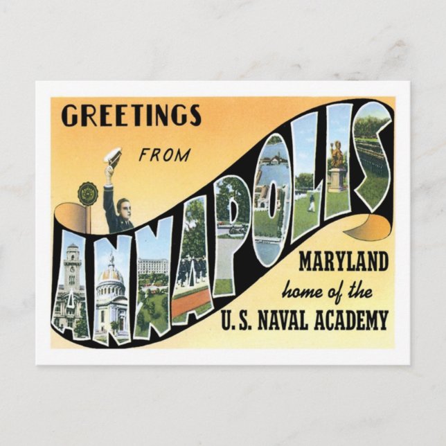 Annapolis Maryland Travel America City Vykort (Framsida)
