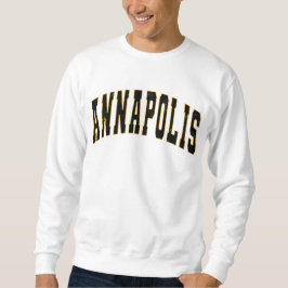 Annapolis Maryland Vintage College Stil Lång Ärmad Tröja