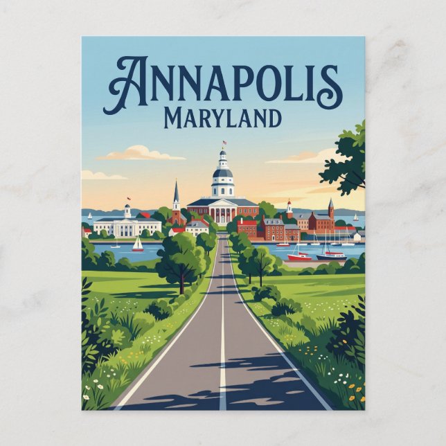 Annapolis Maryland Vykort (Framsida)