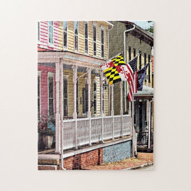 Annapolis MD - FlaggorAlong östlig gata Pussel (Vertikal)
