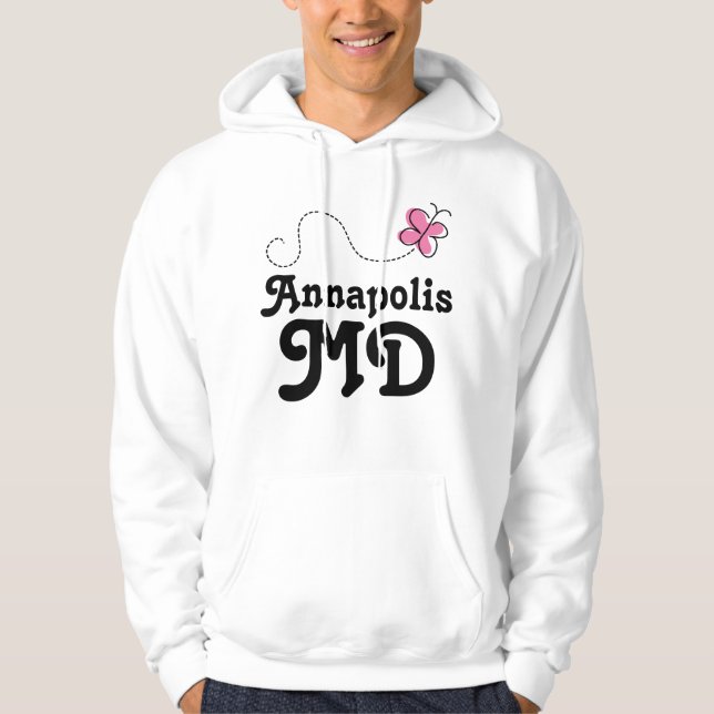 Annapolis MD-gåva Sweatshirt Med Luva (Framsida)