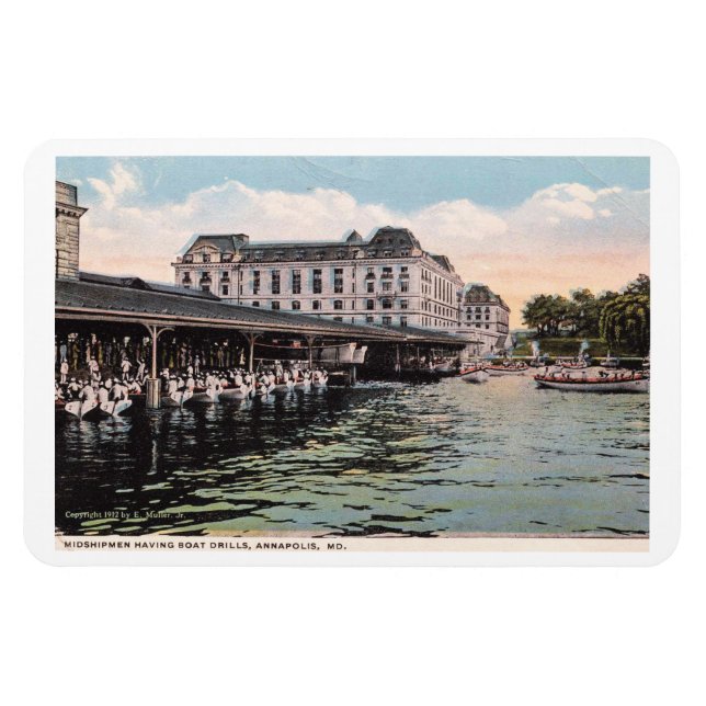 Annapolis MD, Naval, Midship men, Vintage Magnet (Horisontell)