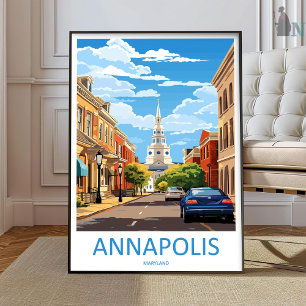 Annapolis Reseskylt Väggkonst Annapolis Väggpresen