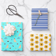 Annapolis Stil Wrapping Papper Set av 3
