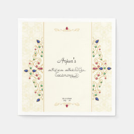 Annaprashan First Ris Ceremony Photo Välkomstecken Pappersservett