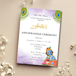Annaprashan inbjudan Första Ris Ceremony Inbjudan