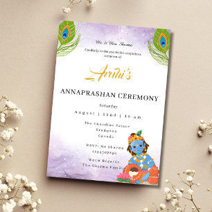 Annaprashan inbjudan Första Ris Ceremony Inbjudan