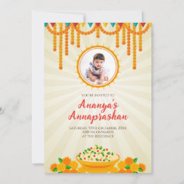 Annaprashana-ceremoni inbjudningar & Pasni-inbjudn