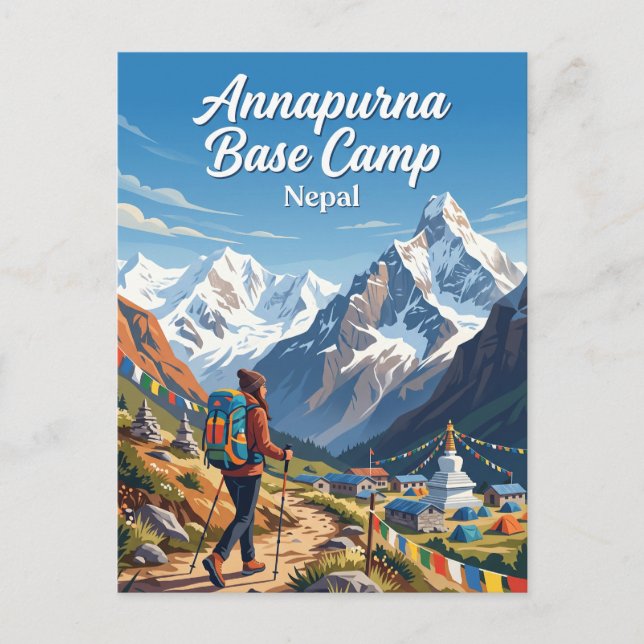 Annapurna basläger Nepal Vykort (Framsida)