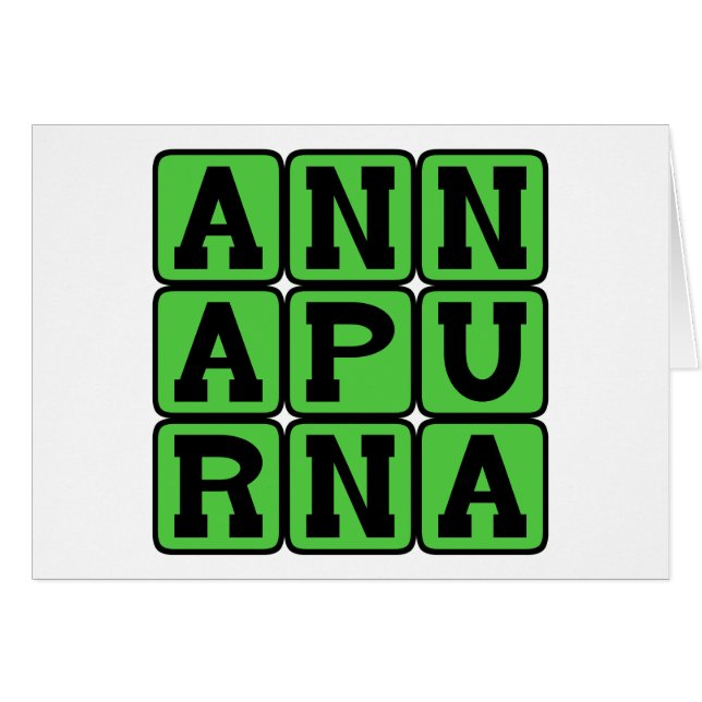 Annapurna, bergskedja i Nepal Hälsningskort (Framsidan Horizontal)