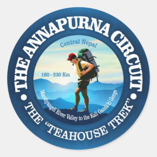 Annapurna Circuit Runt Klistermärke
