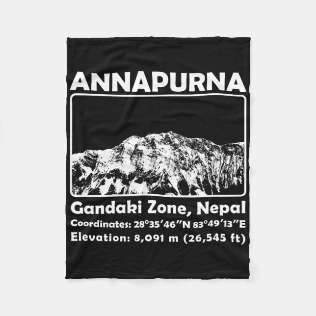 Annapurna Mif Nepal Bergsklättring Treking  Fleecefilt (Framsidan)