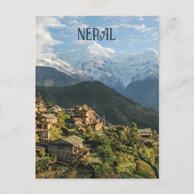 Annapurna Narchyang Nepal Vykort (Framsida)