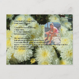 AnnaRuth's Cabbage Rolls Recipe Postcard Vykort