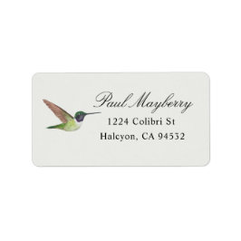 Anna's Hummingbird Address Label Adressetikett