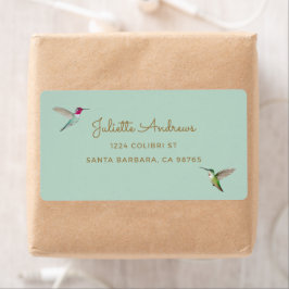 Anna's Hummingbird Address Label Fraktsedel