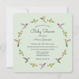 Anna's Hummingbird Baby Shower-inbjudan