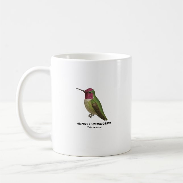 Anna's Hummingbird - Birds of California Mug Kaffemugg (Vänster)