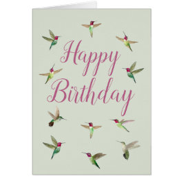 Anna's Hummingbird Birthday Card Hälsningskort