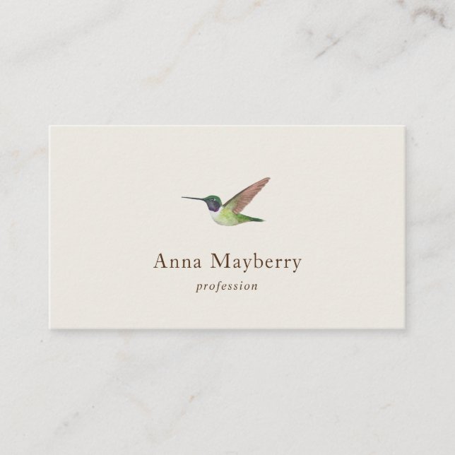 Anna's Hummingbird Business Card Visitkort (Framsida)