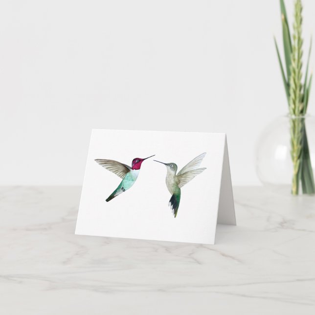 Anna's Hummingbird Card Kort (Framsida)