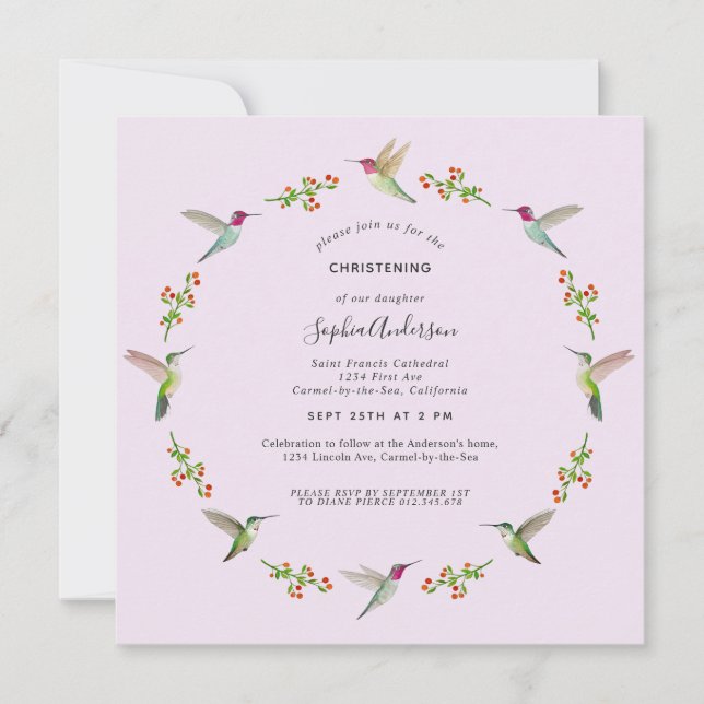 Anna's Hummingbird Christening (Framsida)