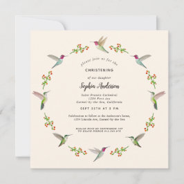Anna's Hummingbird Christening-inbjudan