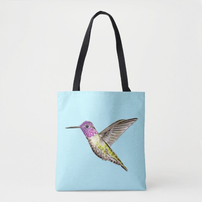 Anna's Hummingbird Illustration Tygkasse (Framsida)