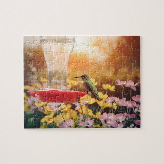 Anna's hummingbird jigszawa puzzle pussel (Horisontell)