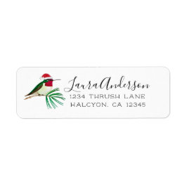 Anna's Hummingbird Label Returadress Etikett