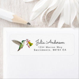 Anna's Hummingbird return address Label Returadress Etikett