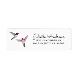Anna's Hummingbird Return-etikett Returadress Etikett