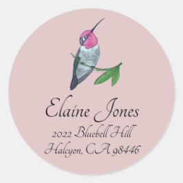 Anna's Hummingbird Runt Klistermärke