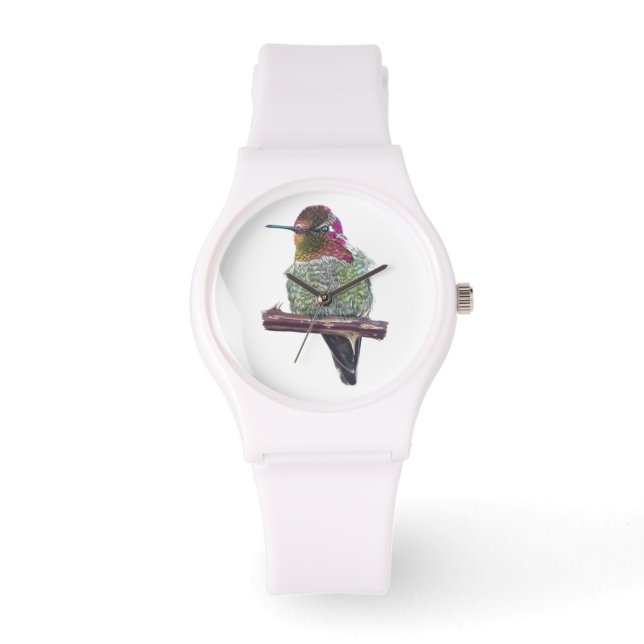Anna's Hummingbird silicone, stoppad handvakt Armbandsur (Framsida)