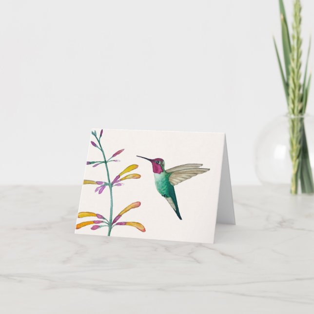 Anna's Hummingbird Tack Kort (Framsida)