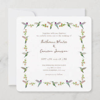 Anna's Hummingbird Wedding Invitation Inbjudningar