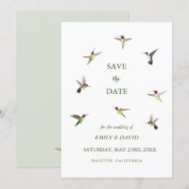 Anna's Kolibri Bröllop Save the Date Inbjudningar