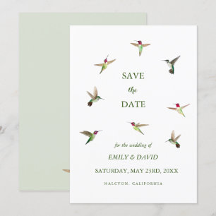 Annas Kolibri Bröllop Save the Date Inbjudningar