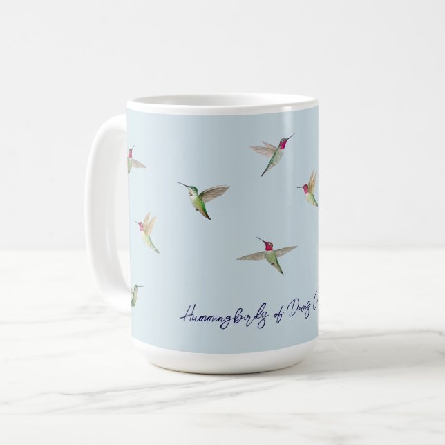 Annas kolibrier i Davis Kaffemugg (Framsida vänster)