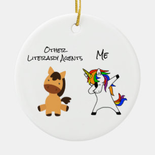 Annat Agent Unicorn Horse Julgransprydnad Keramik