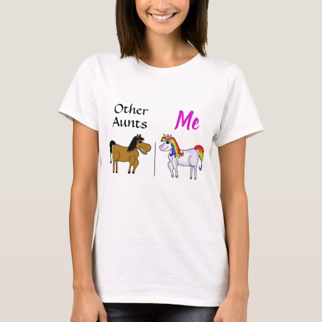 Annat Moster Me Unicorn Moster Auntie T Shirt (Framsida)