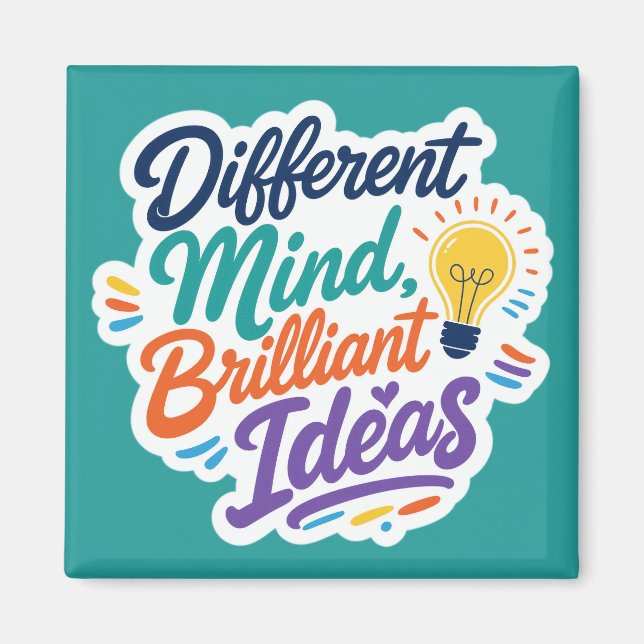 Annat sinne Briljanta idéer Autism ADHD Magnet (Framsidan)