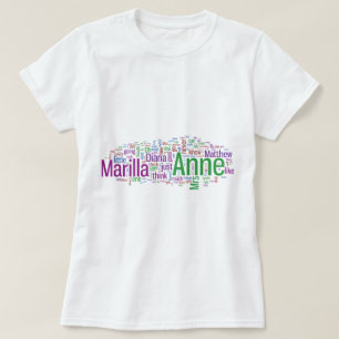 Anne av det gröna gavelordmolnet t shirt