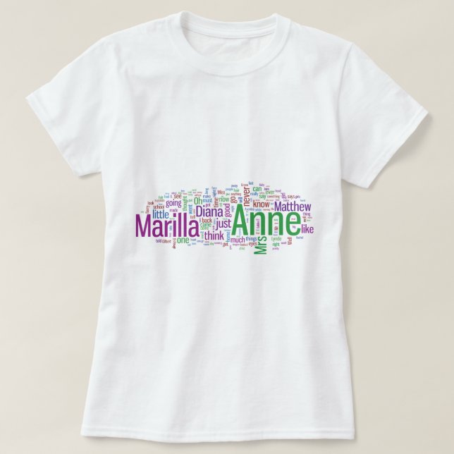 Anne av det gröna gavelordmolnet t shirt (Design framsida)